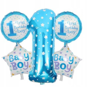 Balony na pierwsze urodziny roczek dla chłopca