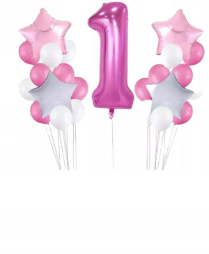 Balony na pierwsze urodziny roczek zestaw 25 szt.