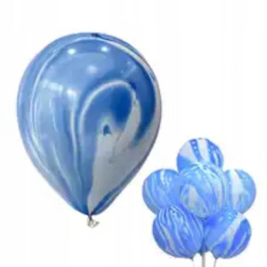 Balony zestaw 10 szt niebieskie urodziny party