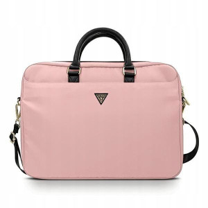 Torba Guess do laptopa 16"róż Nylon Triangle