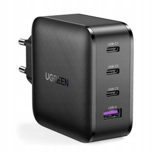 Ugreen ładowarka sieciowa 3xUSB-C 65W PD czarna