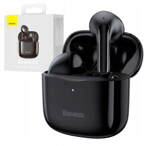 Baseus E3 słuchawki Bluetooth IP64 douszne Czarne