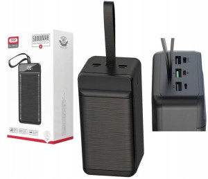 Powerbank 50000mAh XO 5W-PD 20W czarny wytrzymały