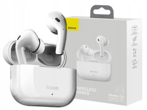 Baseus Encok W3 słuchawki Bluetooth NGW3-02 Białe