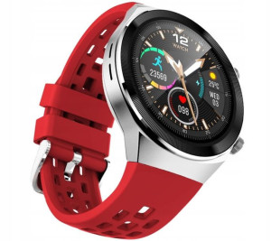 Smartwatch Rubicon Srebrno Czerwony RNCE68