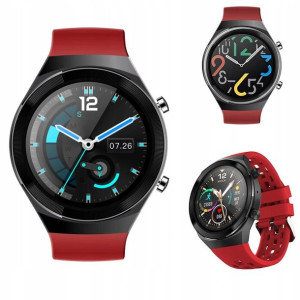 Smartwatch Rubicon Czerwony RNCE68 Pomiar Tlenu