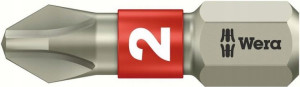 Wera 071011 Bit Grot Nierdzewny INOX Końcówka PH2