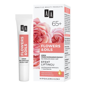 AA Flowers&Oils 65+ Efekt Liftingu krem przeciwzmarszczkowy na okolice oczu