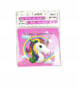 Girlanda jednorożec HAPPY BIRTHDAY urodziny ozdoba