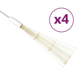 Ogrodowe lampki fajerwerkowe 4 szt., ciepłe białe, 20cm, 560LED