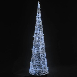Stożek dekoracyjny, akrylowy, zimne białe LED, 90 cm