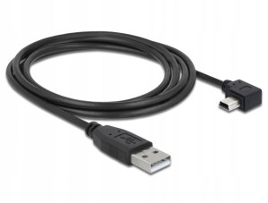 Kabel USB A na mUSB (5-pin) męski 2.0 m kątowy