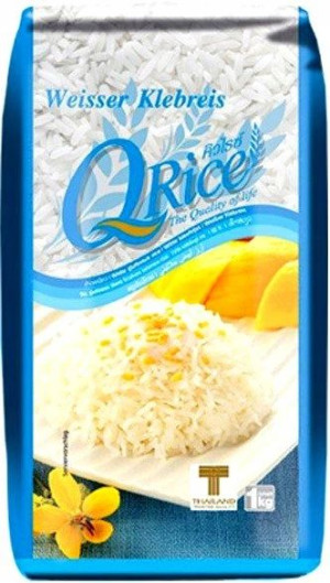 Ryż długoziarnisty biały kleisty Q 1kg.