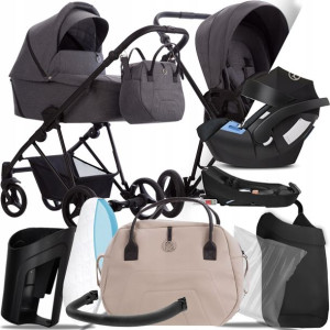 Wózek 4w1 Bebetto Yoddi 02 Cz I Cybex Aton 5 Baza