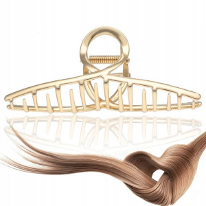 Klamra do włosów metalowa złota 11cm mocna SPINKA