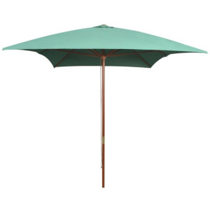 Parasol ogrodowy, 200x300 cm, drewniany stelaż, zielony