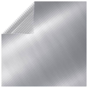Prostokątna, pływająca folia solarna na basen, 8x5 m, srebrna
