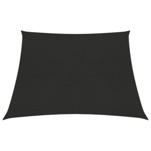 Żagiel przeciwsłoneczny, 160 g/m², czarny, 4/5x3 m, HDPE