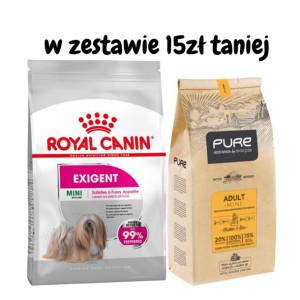 ROYAL CANIN CCN Mini Exigent dla psów ras małych, wybrednych 3kg + PURE Bra