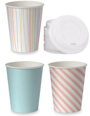 Kubki Papierowe Do Kawy 250ml + Wieczka 100 Szt