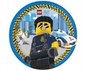 Talerzyki papierowe Lego City 23cm 8szt