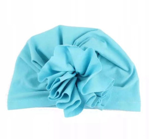Czapka turban czapeczka niebieska dla dziecka