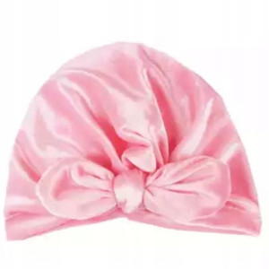 Czapka turban czapeczka różowa wiosenna jesienna