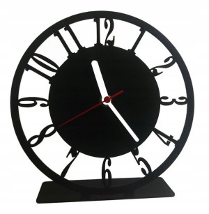 zegar stojący Vintage Loft cichy 3D retro metal