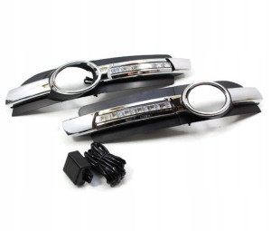 Audi A6 C6 LED DRL kratki osłona halogenu LED