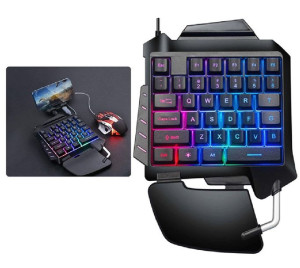Jednoręczna klawiatura mechaniczna RGB podświetlan