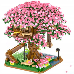 Klocki dla dzieci domek na drzewie Sakura zestaw