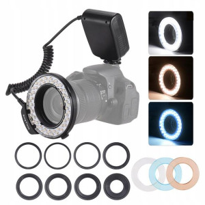 Lampa Pierścieniowa Błyskowa Makro Led Do Aparat