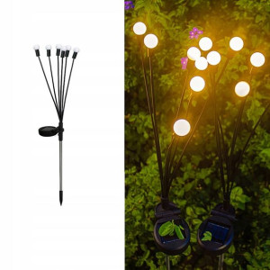 Lampki Solarne Ogrodowe Wbijane Led 6szt Kulki