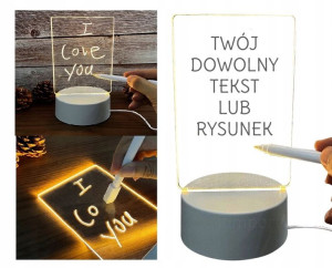 LAMPKA 3D do Rysowania usb lampa nocna plexa led
