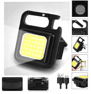 Mini latarka LED przenośna USB wielofunkcyjna