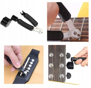 Narzędzie Wymiana Strun 3w1 gitara korbka