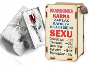 Prezent na walentynki skarbonka elegancka róża HIT