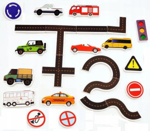 Puzzle piankowe zabawka do kąpieli wanny auta tor