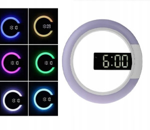 Zegar ścienny LED zegar cyfrowy Alarm 3D