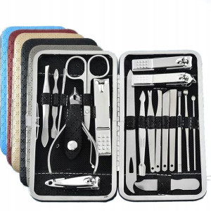Zestaw Do Manicure Pedicure Do Paznokci 19szt Etui