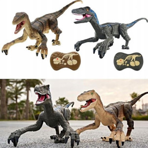 Velociraptor Zdalnie Sterowany Dinozaur Ryczy Duży