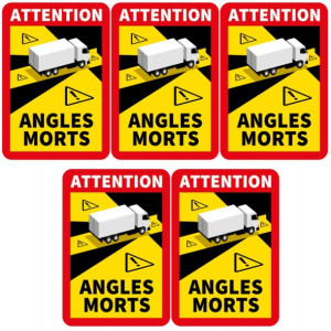 Naklejka Francja Angles Morts Martwe Pola 5szt Tir