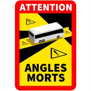 Naklejka Angles Morts Martwe Pole 1szt Autobus Bus