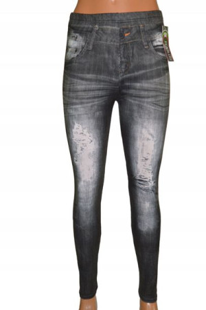 cienkie legginsy damskie jak jeansy S/L _ 87803