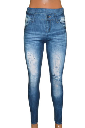 cienkie legginsy damskie jak jeansy S/L _ 87805