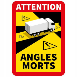 Naklejka Francja Angles Morts Martwe Pola 1szt Tir
