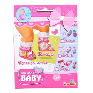 Buciki i skarpetki dla lalki New Born Baby SIMBA