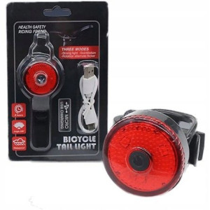 Lampka Rowerowa Silikonowa Na Rower 3x Led Red Usb