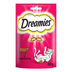 Dreamies z Wyśmienitą Wołowiną 60 g - przysmak dla kotów z wołowiną 60g