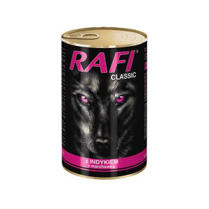 Rafi Classic Puszka dla Psa Kawałki Indyka z Marchewką 1240 g